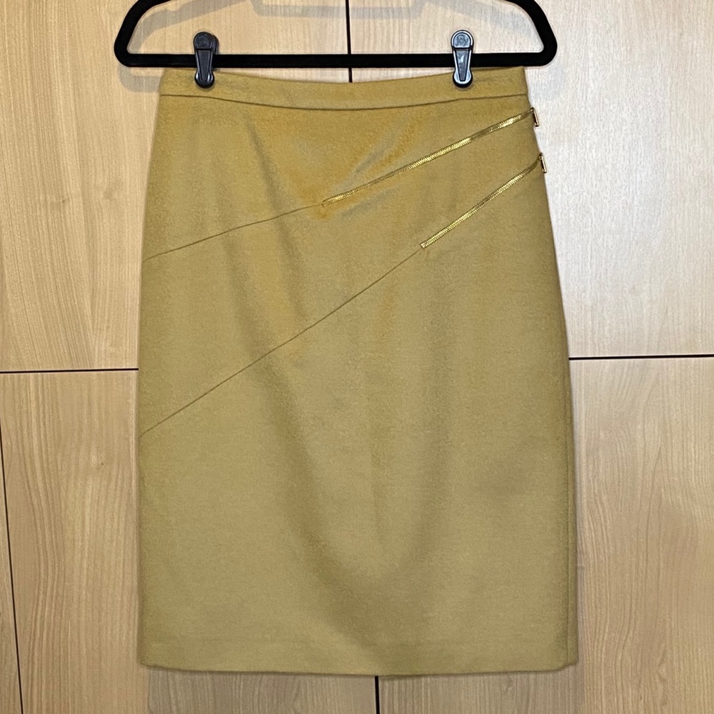 Michael Kors camel angora wool skirt